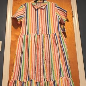 Colorful Striped Maxi Dress